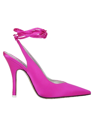 Shop Attico Slingback Pumps In Fucsia