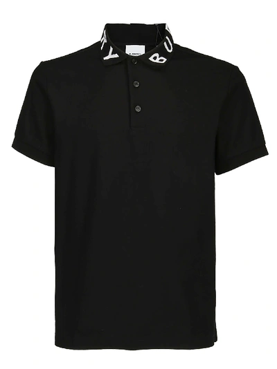 Shop Burberry Ryland Polo Shirt In Black