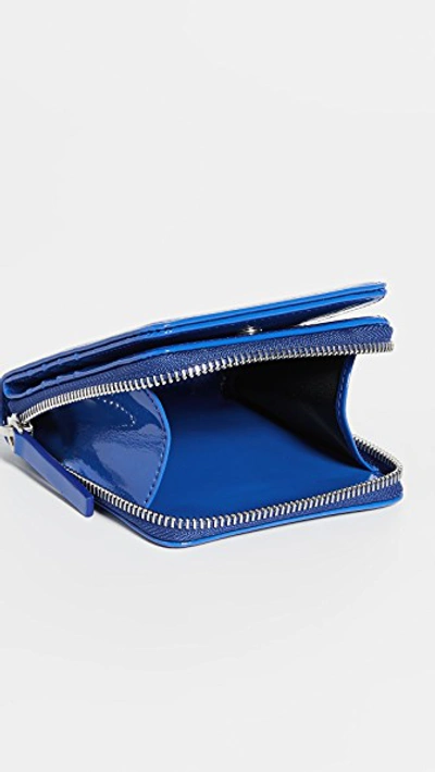 Shop Mm6 Maison Margiela Small Zip Wallet In Federal Blue