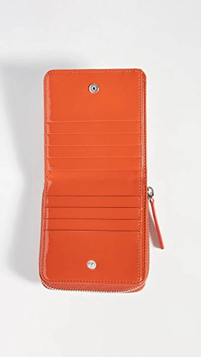 Shop Mm6 Maison Margiela Small Zip Wallet In Vermillion Orange