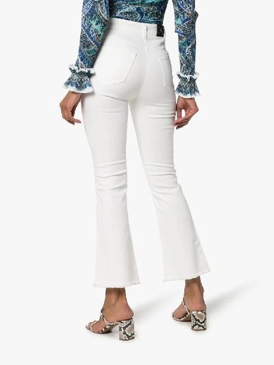 Shop Etro Cropped Flared Jeans In White