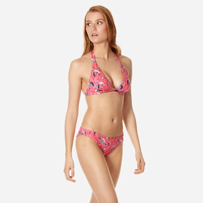 Shop Vilebrequin Women Bikini Halter Top Turtles Song In Pink