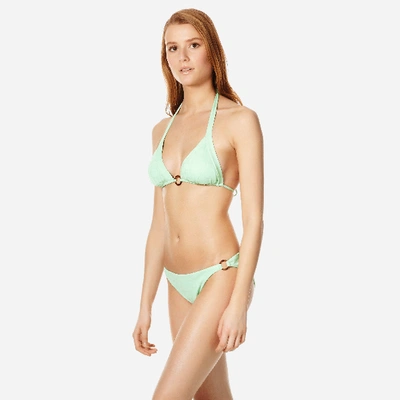 Shop Vilebrequin Women Brief To Be Tied Bikini Bottom Ecailles De Tortues In Green