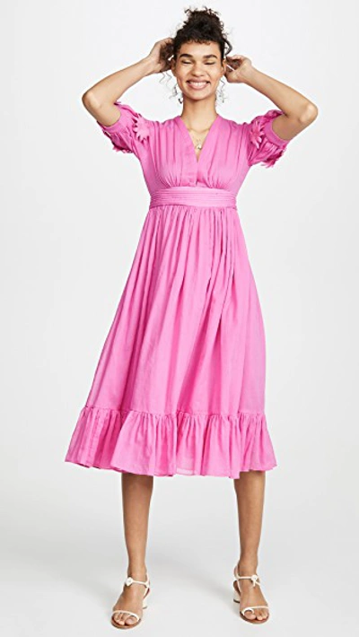 Shop Carolina K Greta Dress In Mexican Pink