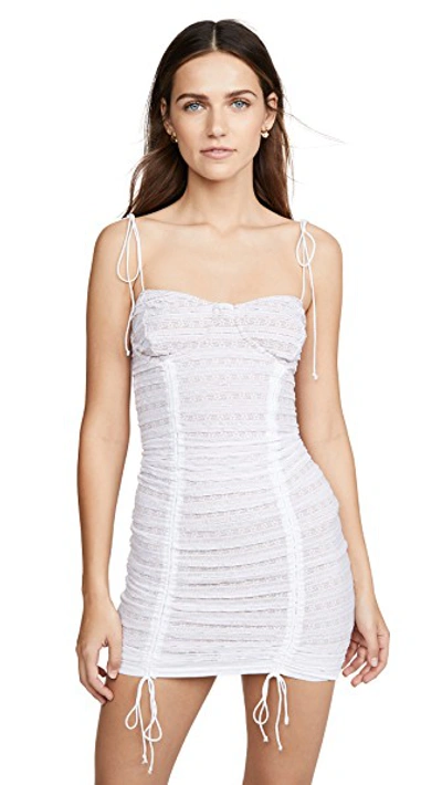 Shop For Love & Lemons Fondant Shirred Mini Dress In White