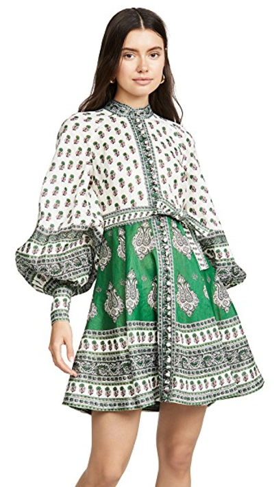 Amari Emerald Buttoned Dress