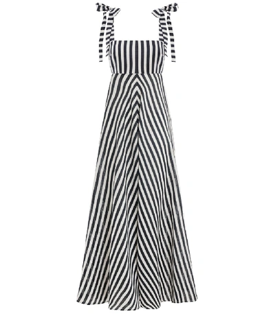 Shop Zimmermann Honour Chevron Tie Dress In Stripe In Multi