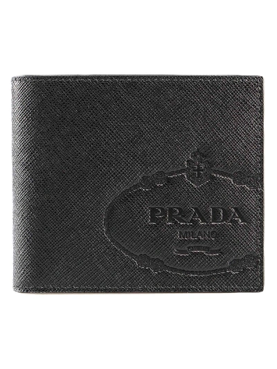 Shop Prada Wallet Saffiano Metal In Nero