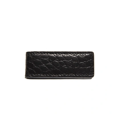 Shop Dolce & Gabbana Black Crocodile Leather Money Clip