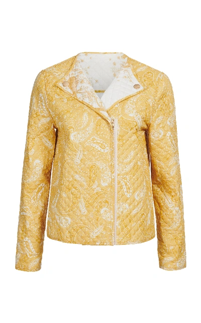 Shop We Are Kindred Sorrento Reversible Biker Jacket In Yellow