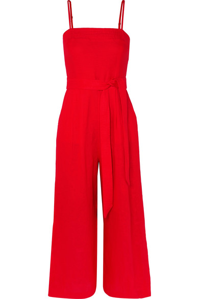 j crew red jumpsuit