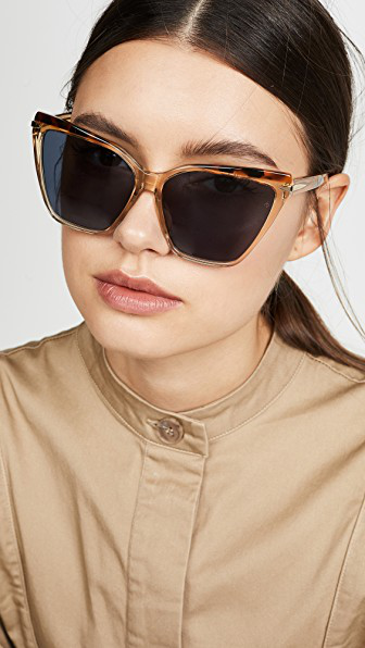 Rag & Bone Acetate Cat Eye Sunglasses In Amber/havana | ModeSens
