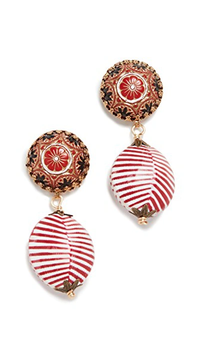 Shop Brinker & Eliza Sasco Earrings In Red