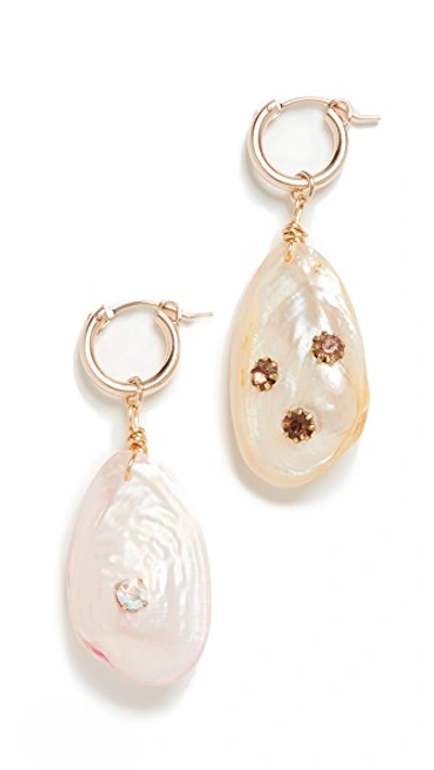 Shop Brinker & Eliza Supernova Huggie Earrings In White