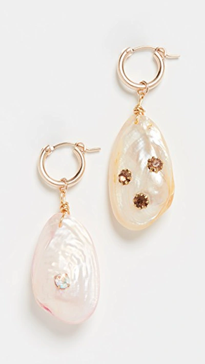 Shop Brinker & Eliza Supernova Huggie Earrings In White
