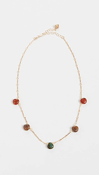 Shop Brinker & Eliza Second Skin Necklace In Gold/multi