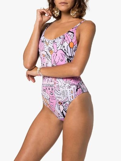 Shop Ellie Rassia Pink Lolita Scoop Neck Swimsuit