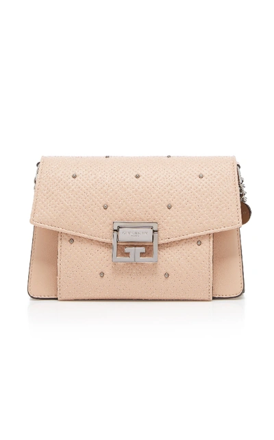 Shop Givenchy Gv3 Leather Shoulder Bag In Neutral