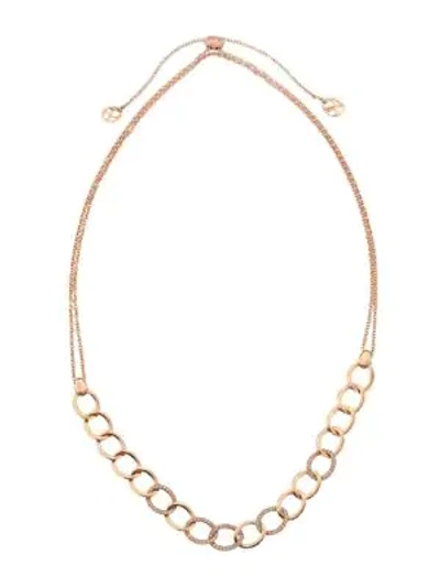 Shop Pomellato Brera Diamond & 18k Rose Gold Chain Choker Necklace