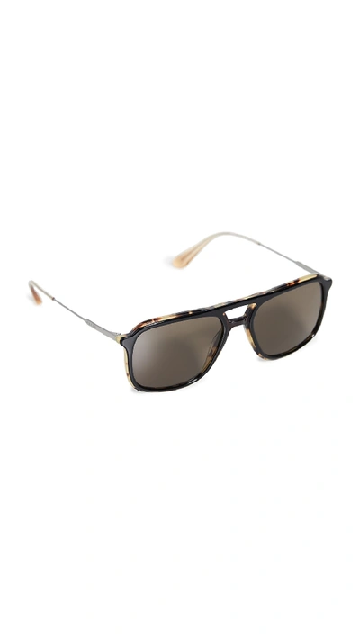 Shop Prada 0pr 06vs Sunglasses In Medium Havana/gunmetal