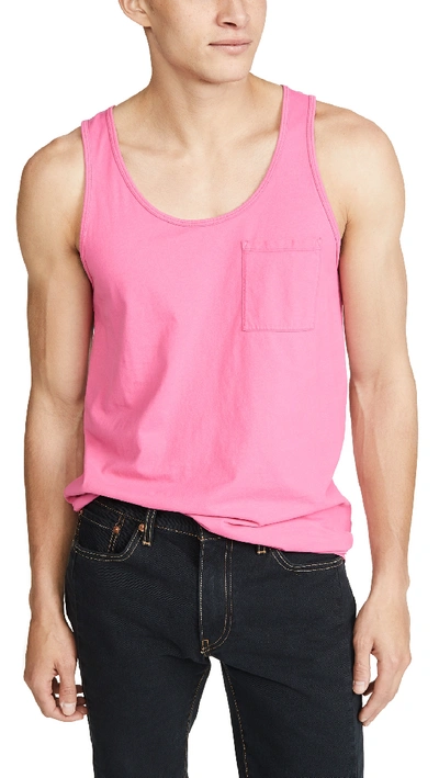 Shop Saturdays Surf Nyc Rosen Pima Tank Top In Fuchsia