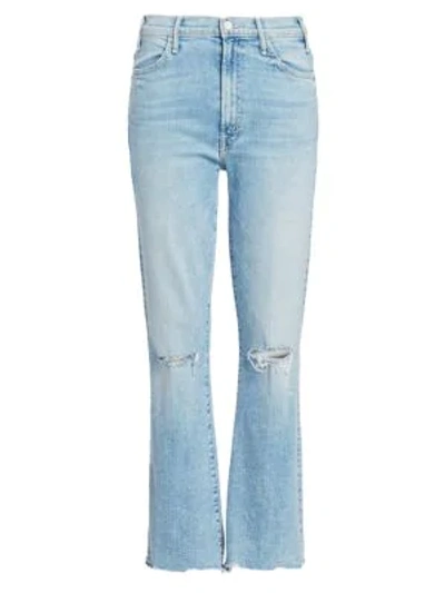 Shop Mother Hustler High-rise Ankle Chew Hem Jeans In Drinking By The Pool