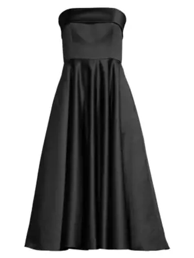 Shop Jay Godfrey Women's Pettigrew Strapless Midi Dress In Black