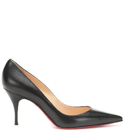 Shop Christian Louboutin Clare 80 Nappa Leather Pumps In Black