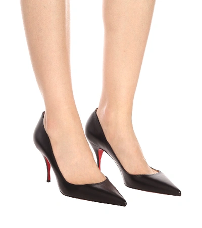 Shop Christian Louboutin Clare 80 Nappa Leather Pumps In Black