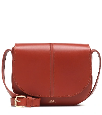 Shop Apc Betty Leather Crossbody Bag In Red