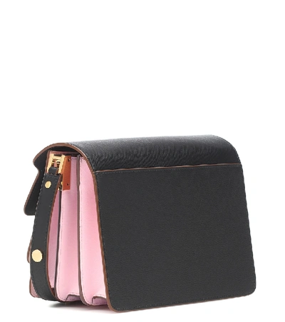 Shop Marni Trunk Leather Shoulder Bag In Pink