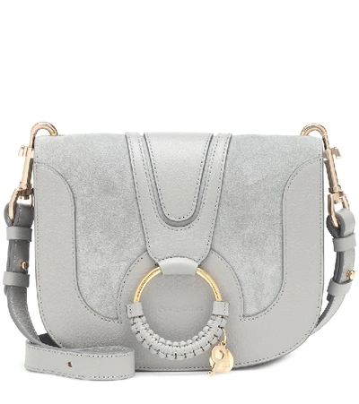 Shop See By Chloé Hana Small Leather Shoulder Bag In Blue