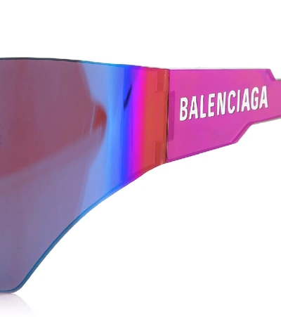 Shop Balenciaga Mono Cat Sunglasses In Blue