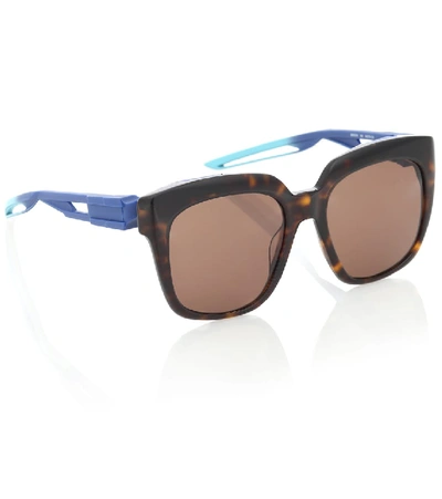 Shop Balenciaga Hybrid D-frame Sunglasses In Brown