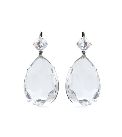 Shop Alexander Mcqueen Crystal Earrings In Silver