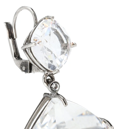 Shop Alexander Mcqueen Crystal Earrings In Silver
