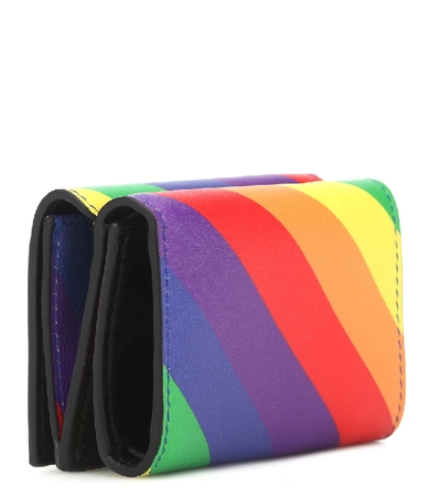 Shop Balenciaga Ville Mini Leather Wallet In Multicoloured