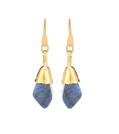 Shop Marni Stones Drop Earrings In Gold
