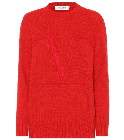 Shop Valentino Wool And Cashmere Sweater In Red