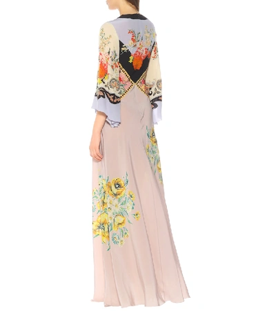 Shop Etro Floral Silk Maxi Dress In Multicoloured