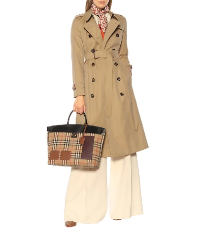 Shop Burberry Chelsea Cotton Trench Coat In Beige