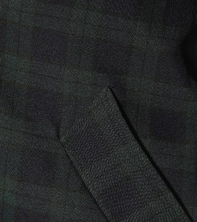 Shop A.p.c. Dinard Checked Coat In Green