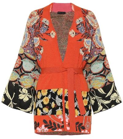 Shop Etro Floral Wool-blend Cardigan In Multicoloured