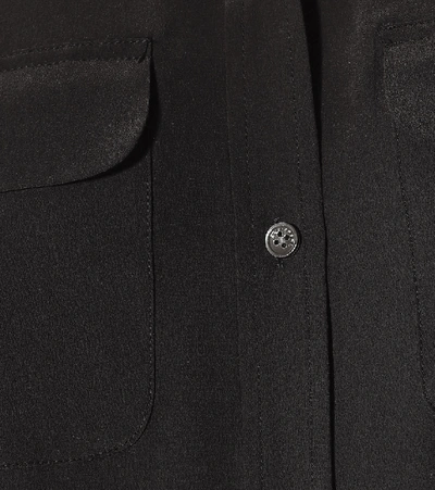 Shop Equipment Slim Signature Silk Shirt In Black