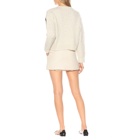 Shop Valentino Vlogo Alpaca And Wool Blend Sweater In White