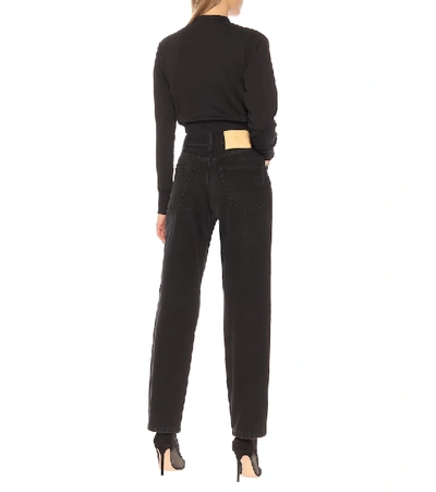 Shop Christopher Kane Embellished Straight Jeans In Black