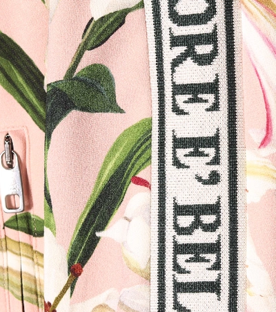 Shop Dolce & Gabbana Floral Stretch Cady Track Jacket In Pink
