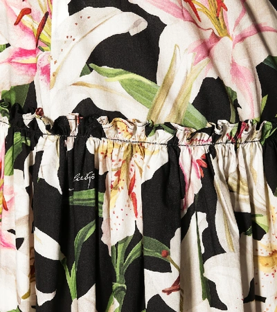 Shop Dolce & Gabbana Floral Cotton-poplin Maxi Skirt In Multicoloured