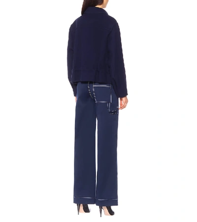 Shop Chloé Wool-blend Jacket In Blue