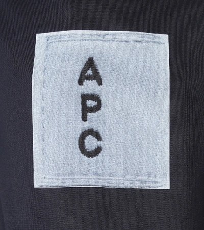 Shop A.p.c. Logo Cotton Sweatshirt In Blue